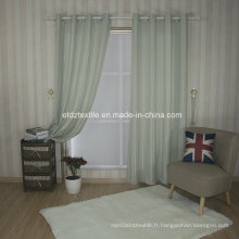 Tissu de rideau de fenêtre à carreaux de drap moderne